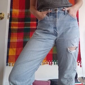 Levi's orange tab high waisted jeans